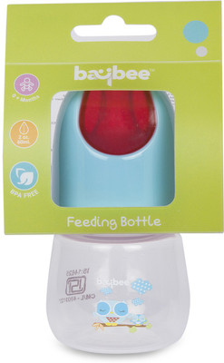 

Baybee Breastmilk Feeding Bottle 60Ml with NaturalWave Nipple | Bottles, 8 Ounce Each, Medium Flow Nipples | Soft Silicone Nipple, Collapse Resistant - 60 ml(Blue)