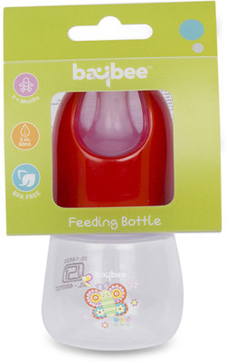

Baybee Breastmilk Feeding Bottle 60Ml with NaturalWave Nipple | Bottles, 8 Ounce Each, Medium Flow Nipples | Soft Silicone Nipple, Collapse Resistant - 60 ml(Red)