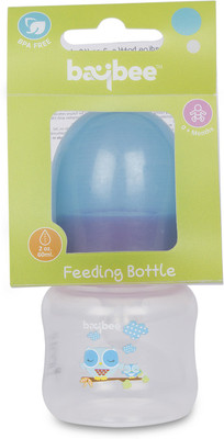 

Baybee Breastmilk Feeding Bottle 60Ml with NaturalWave Nipple | Bottles, 8 Ounce Each, Medium Flow Nipples | Soft Silicone Nipple, Collapse Resistant - 60 ml(Blue)