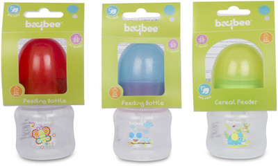 

Baybee Breastmilk Feeding Bottle 60Ml with NaturalWave Nipple | Bottles, 8 Ounce Each, Medium Flow Nipples | Soft Silicone Nipple, Collapse Resistant - 60 ml(Multicolor)