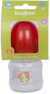 

Baybee Breastmilk Feeding Bottle 60Ml with NaturalWave Nipple | Bottles, 8 Ounce Each, Medium Flow Nipples | Soft Silicone Nipple, Collapse Resistant - 60 ml(Red)