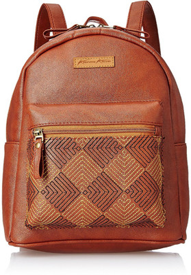 

Kanvas Katha Fashion Embroidered backpack 4 L Backpack(Brown)