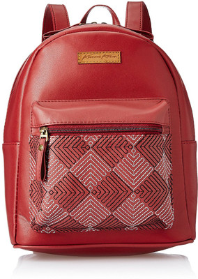 

Kanvas Katha Fashion Embroidered backpack 4 L Backpack(Red), Maroon