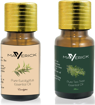 

Maverick Pure Tea Tree & Eucalyptus Essential oil with Orifice reducer(10 ml)
