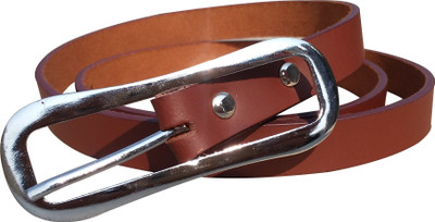 

EL Mio Women Casual, Party, Formal, Evening Maroon Genuine Leather Belt