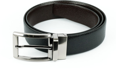 LEX TAVIS Men Formal, Party, Evening Black, Brown Genuine Leather Reversible Belt