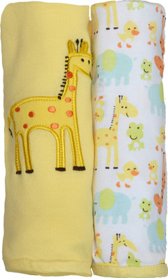 

Kiwi Printed  Swadding Baby Blanket(Cotton, Yellow