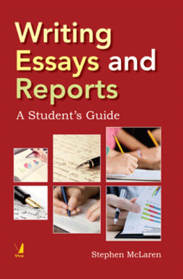 Writing Essays and Reports(English, Paperback, Stephen McLaren)