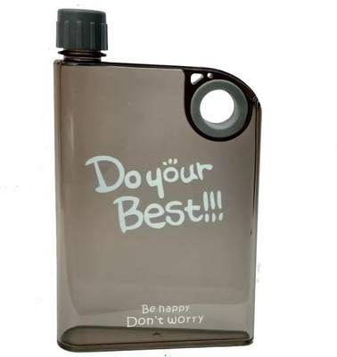 Online Store Do Your Best A5 Memo Flat Water Bottle 380 ml Bottle(Pack of 1, Multicolor, Plastic)