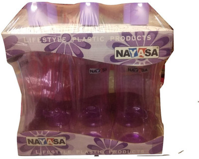 NAYASA WATER BOTTLE 1000 ml Bottle(Pack of 6, Purple, Plastic)