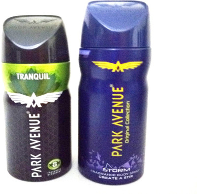 

Park Avenue TRANQUIL AND STORM Deodorant Spray - For Men(280 ml, Pack of 2)