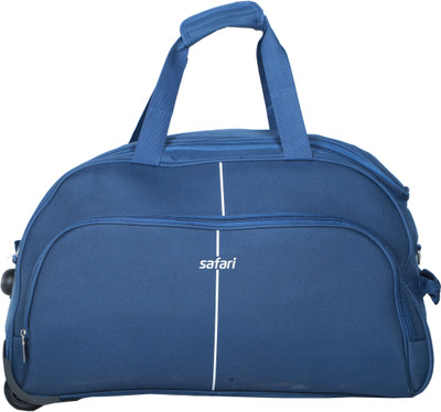 Safari Pulse Duffle on Wheel 65 cm (Blue) Duffel Strolley Bag(Blue) at flipkart