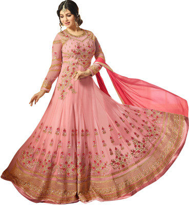 78 OFF on YOYO FASHION Anarkali Gown Pink on Flipkart