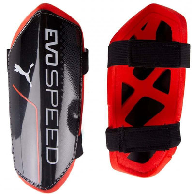 

Puma evoSPEED 5.5 Football Shin Guard(Black, Black-red blast- whit