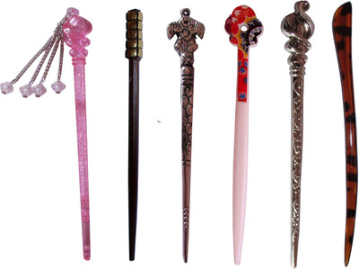 

GUNY Combo of Multi Color Juda Sticks Bun Stick(Multicolor)