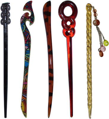 

LOI Combo of Multi Color Juda Sticks Bun Stick(Multicolor)