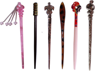 

MUKL Combo of Multi Color Juda Sticks Bun Stick(Multicolor)