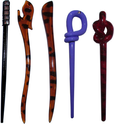 

STY Combo of Multi Color Juda Sticks Bun Stick(Multicolor)