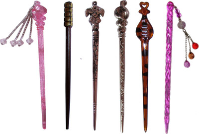 

TYUI Combo of Multi Color Juda Sticks Bun Stick(Multicolor)
