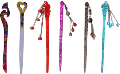 

MUKL Combo of Multi Color Juda Sticks Bun Stick(Multicolor)