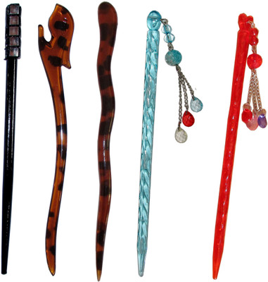 

SUGGARR Combo of Multi Color Juda Sticks Bun Stick(Multicolor)