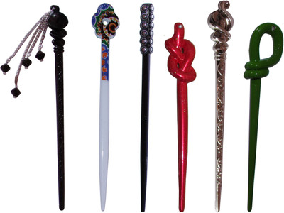 

TYU Combo of Multi Color Juda Sticks Bun Stick(Multicolor)