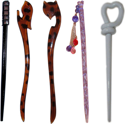 

CYU Combo of Multi Color Juda Sticks Bun Stick(Multicolor)