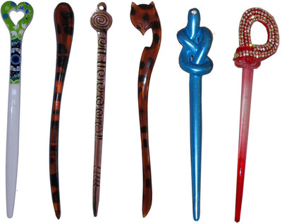 

LOI Combo of Multi Color Juda Sticks Bun Stick(Multicolor)