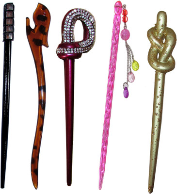 

ERT6 Combo of Multi Color Juda Sticks Bun Stick(Multicolor)