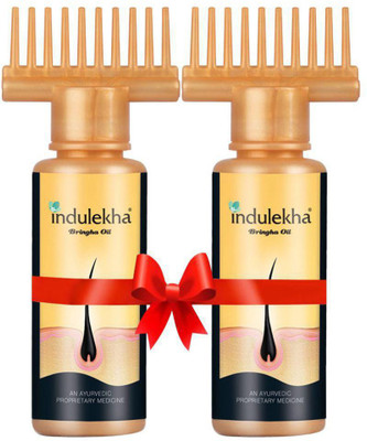 Indulekha Bringha Selfie Bottle (Pack of 2)) Hair Oil (200 ml) Hair Oil(200 ml)