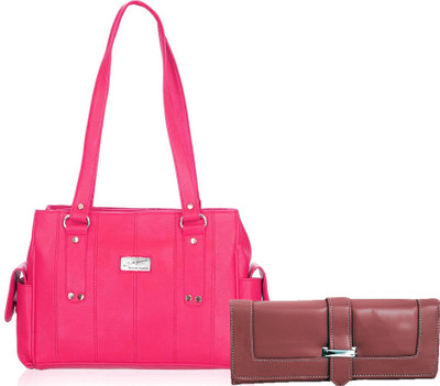 

Lady bar Shoulder Bag(Pink, Maroon), Maroon;pink