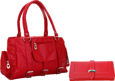 Lady bar Shoulder Bag(Red)