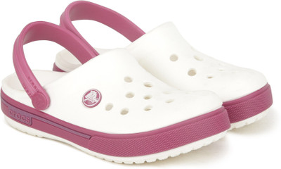 

Crocs Boys & Girls Sling Back Clogs(White, White/red