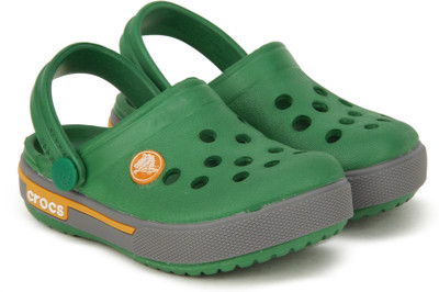 

Crocs Boys & Girls Sling Back Clogs(Green, Lime green/light grey