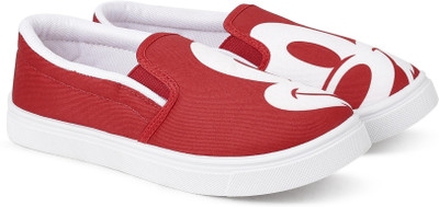 

Mickey Boys Slip on Sneakers(Red