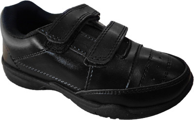 

SCHOOLPUB Boys & Girls Velcro Running Shoes(Black
