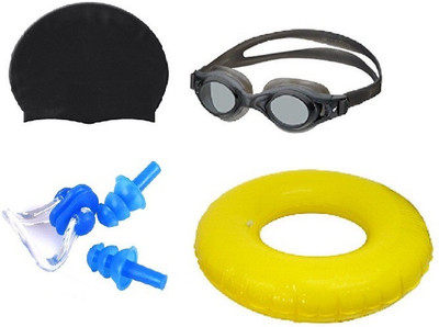 

YUKI ASSORTED COLOR GOGGLES, CAP WITH EAR, NOSE PLUG & 50 CENTIMER TUBE Swimming Kit