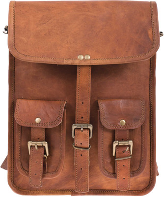 

SMERA Backpack cum Shoulder Handbag - School College Office Sling Bag Backpack -BAG-BP-11x14-2PCKT 2.5 L Backpack(Brown)