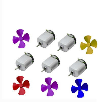 

APTECHDEALS 5Pcs 3V to 9V DC Flat Small Size Toy Motor and Multi Color 5Pcs Toy Motor Fan(Multicolor)