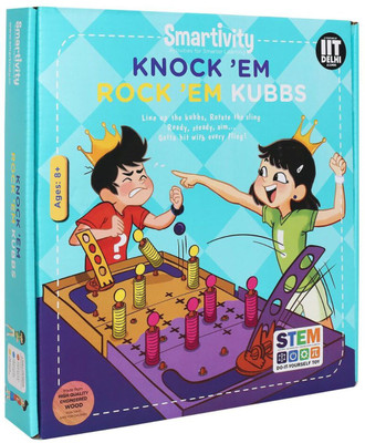 

Smartivity Knock Em Rock Em Kubbs Kubolino Swedish Game(Multicolor)