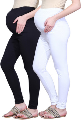 Finesse Ankle Length Legging(White, Black, Solid) Finesse Ankle Length Legging(White, Black, Solid)