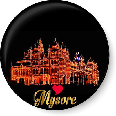 PEACOCKRIDE Love Mysore Fridge Magnet Pack of 1(Multicolor)