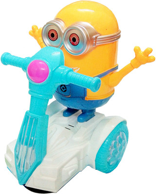 

TALKING GANESHA Cute Cartoon Charecters MINION on Tricycle with 3D lights & music bump & go toy for kids(Multicolor)