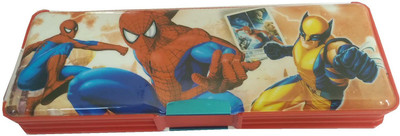

kaykon Pencil Box For Kids With LED Lamp and Sharpener High Quality Superhero Return Birthday Gift Pencil Box Cartoon Character Art Plastic Pencil Box(Set of 1, Multicolor)