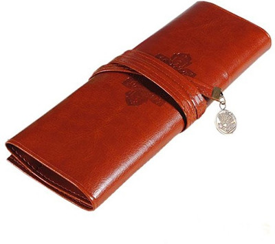 

ZenShanti World Red Art Artificial Leather Pencil Box(Set of 1, Red)