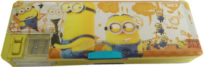 

kaykon Minnions Pencil Box For Kids High Quality Cartoon Character Art Plastic Pencil Box(Set of 1, Multicolor)