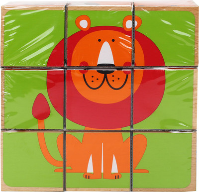 

Hape ZOO ANIMALS BLOCK PUZZLE(9 Pieces)