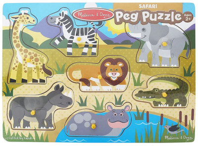 

Melissa & Doug Safari Jigsaw Puzzle Set(7 Pieces)