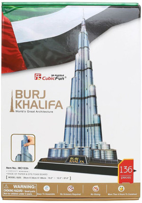 Cubicfun Burj Khalifa 3d Jigsaw Puzzle(136 Pieces)