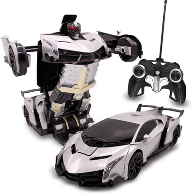 

Dhawani Transformers Remote Control Lamborghini Veneno Transforming Autobot Car(Silver)